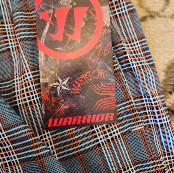 Nwt Mens Warrior Plaid Blue and Orange Shorts - Picture 4 of 9